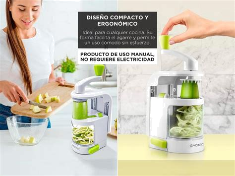 Picadora Manual Gadnic 4 Modos de Corte en 1 Giro