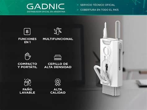 Set Limpia Teclado y Auriculares Gadnic 8 en 1
