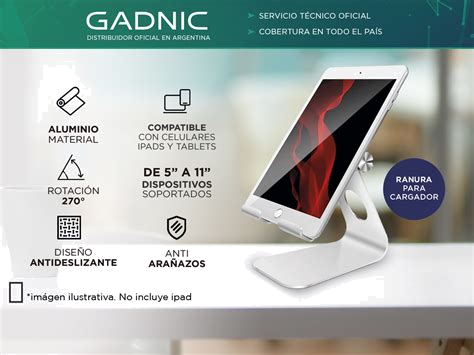 Soporte Para Tablet Gadnic NTB18 De Aluminio