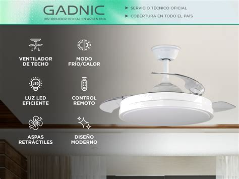 Ventilador de Techo NovoHome con Aspas Retráctiles