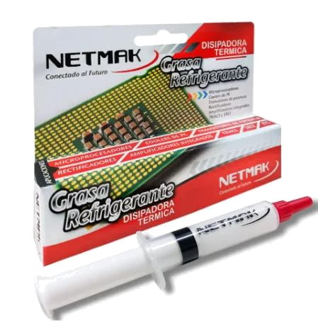 Jeringa Grasa Disipadora Térmica Netmak 10cc