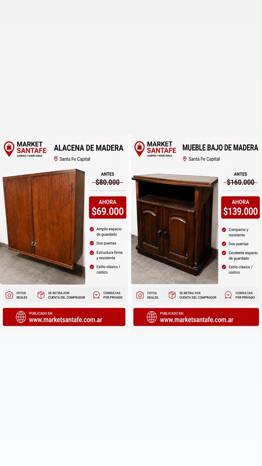 Mueble bajo de madera